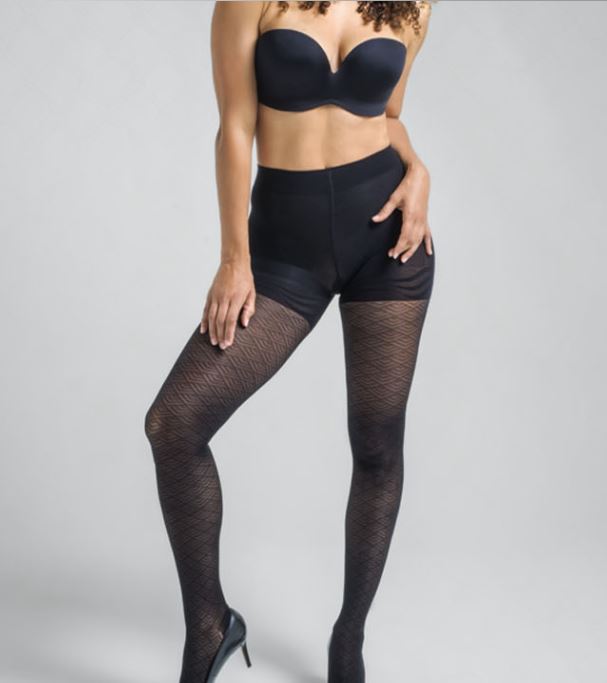 HUE Age Defiance Sheer Control Top Tights